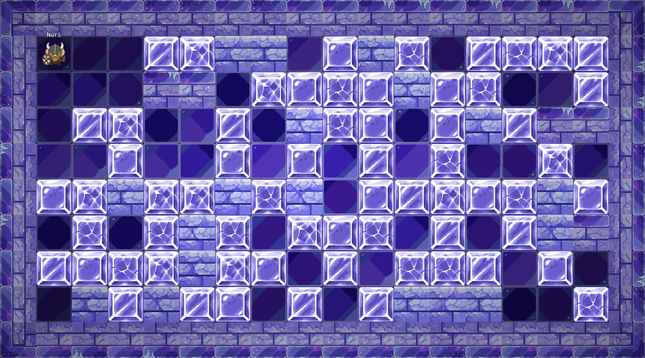 TNT Arena Frozen mode where players slide across ice floor tiles